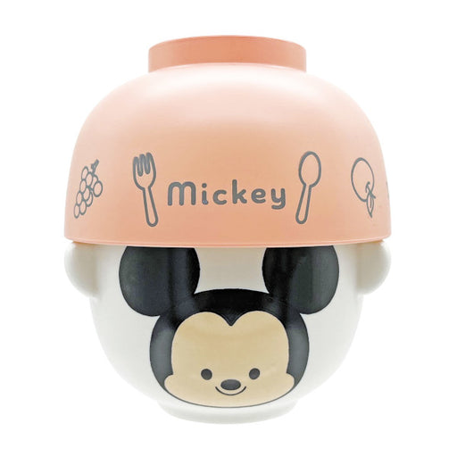 Japan Exclusive - Mickey Mouse "Yururun" Rice & Soup Bowls Set
