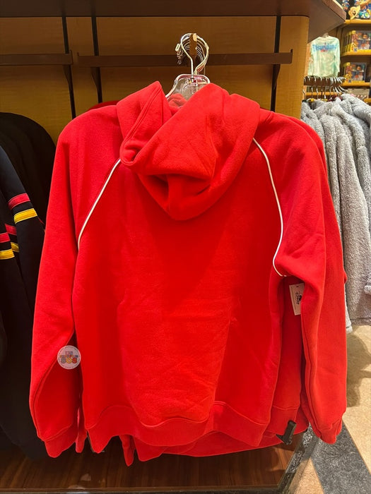 DLR/WDW - Mickey Mouse Park Logo Raglan Red Hoodi Pullover (Adult)