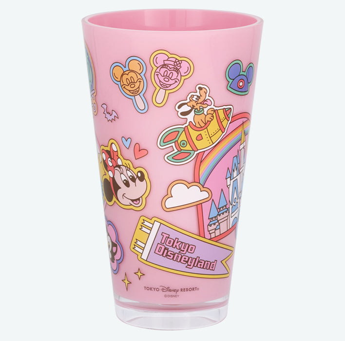 TDR - Tokyo Disney Resort "Park Map Motif" Pastel Color Collection - Mickey & Minnie Mouse Plastic Tumbler (Release Date: Dec 11, 2025)
