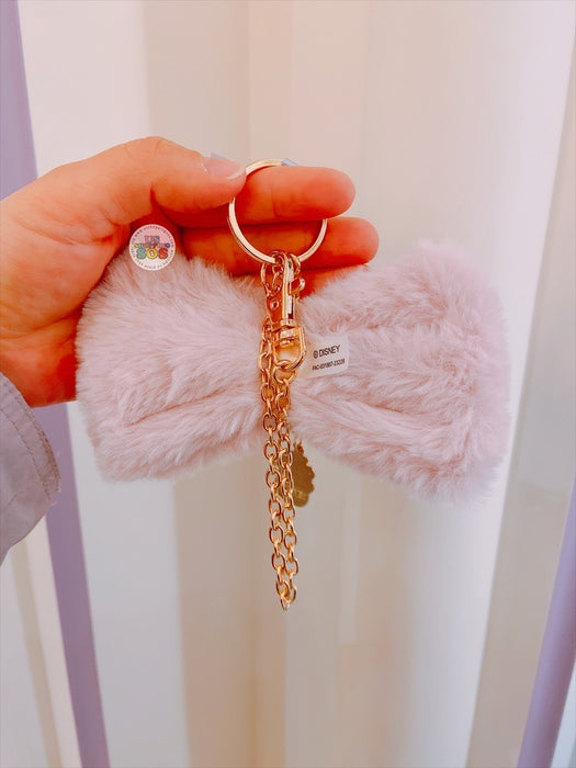 SHDL - Disney Winter Magic Cavalcade Princess Collection x Belle Fluffy Bow Keychain