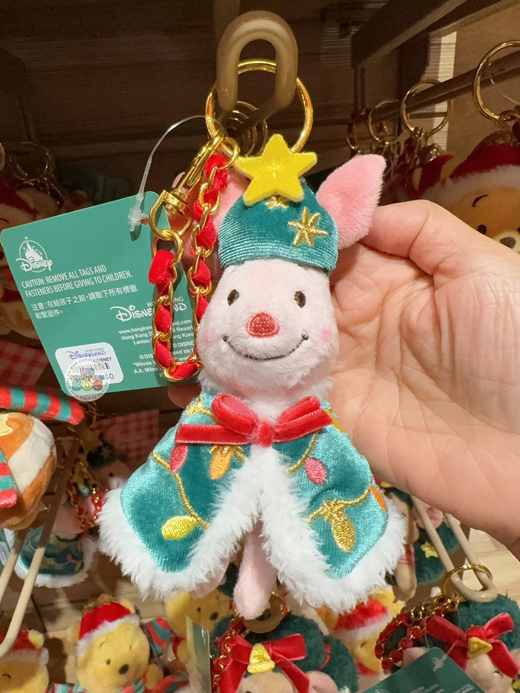 HKDL - 2025 Winnie the Pooh & Friends Christmas x Piglet Plush Keychain