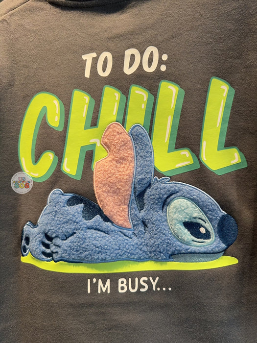 HKDL - Stitch 626 Lazy Day ‘To Do: Chill I’m Busy!!’ Pullover Sweatshirt for Adults