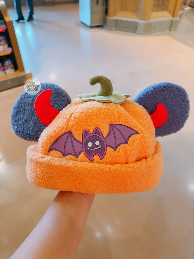 SHDL - 2025 Mickey & Friends Halloween Collection x Mickey Mouse Jack-o’-Lantern Beret/Cap with Ears for Adults (Release Date: Sept 15, 2025)