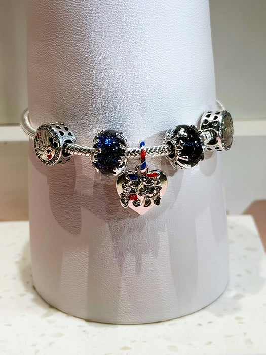 DLP - 2026 Mickey & Minnie Disneyland Paris Pandora Double Heart Dangle Charm