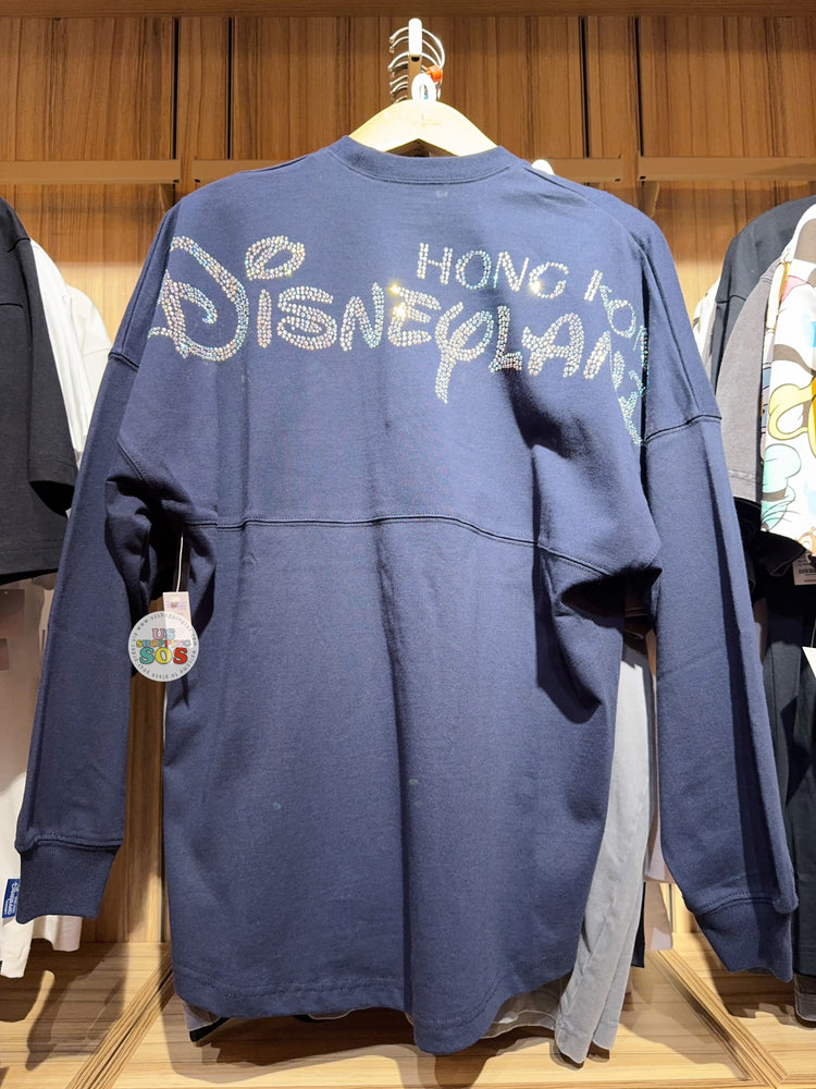 HKDL - 2026 "Hong Kong Disneyland" Wordings with Rhinestone Spirit Jersey for Adults (Color: Navy)