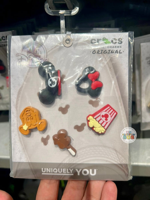 DLR/WDW - Disney x Crocs 2026 - Uniquely YOU Mickey Hat, Minnie Ear & Snacks 5-Pack Jibbitz™ Charms