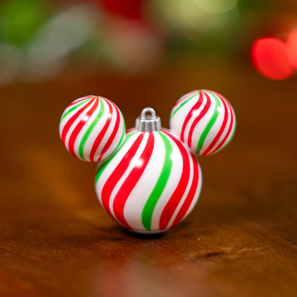DLR/WDW - Christmas 2025 - Holiday Striped Mickey Mouse-shaped Glow Cube