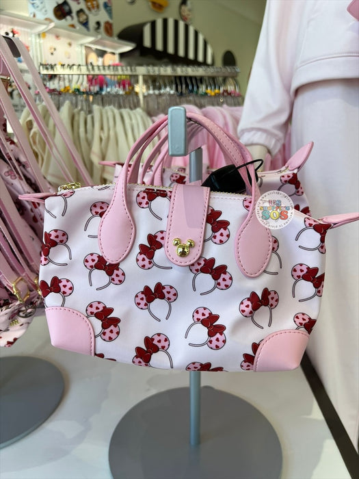 DLR/WDW - Stoney Clover Lane - Valentine’s Day Minnie Headband Pink Mini Crossbody Bag