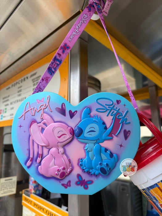 DLR/WDW - Sweetheart Moment - Stitch & Angel Heart Shaped Popcorn Bucket