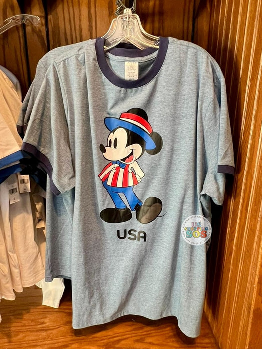 WDW - Epcot World Showcase - Mickey USA Ringer T-shirt (Adult)