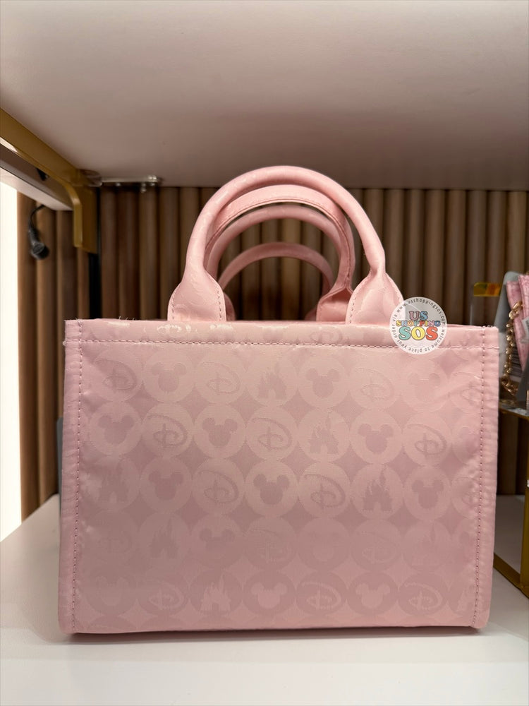 DLR/WDW - Disney’s Once Upon A Bag - D, Mickey & Castle Light Pink Monogamy Crossbody Tote