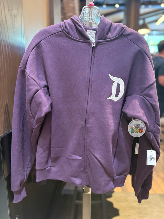 DLR/WDW - Park Logo Authentic Castle Original Dark Purple Zip Hoodie Jacket (Adult)