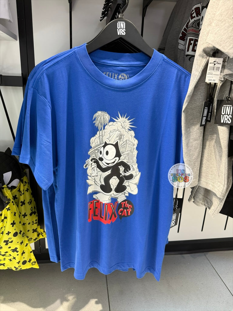 Universal Studios - Felix the Cat - Bright Blue T-shirt (Adult