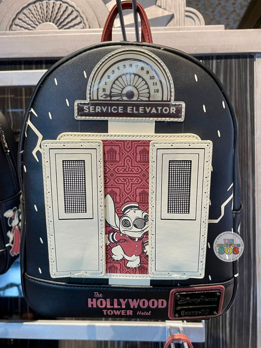 WDW - Hollywood Tower Hotel - Loungefly Stitch, Mickey & Friends Service Elevator Glow-In-Dark Backpack
