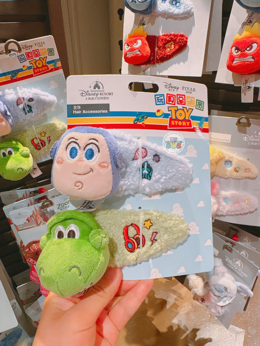 SHDL - 2026 Toy Story Buzz Lightyear & Rex Fluffy Hair Clips Set of 2