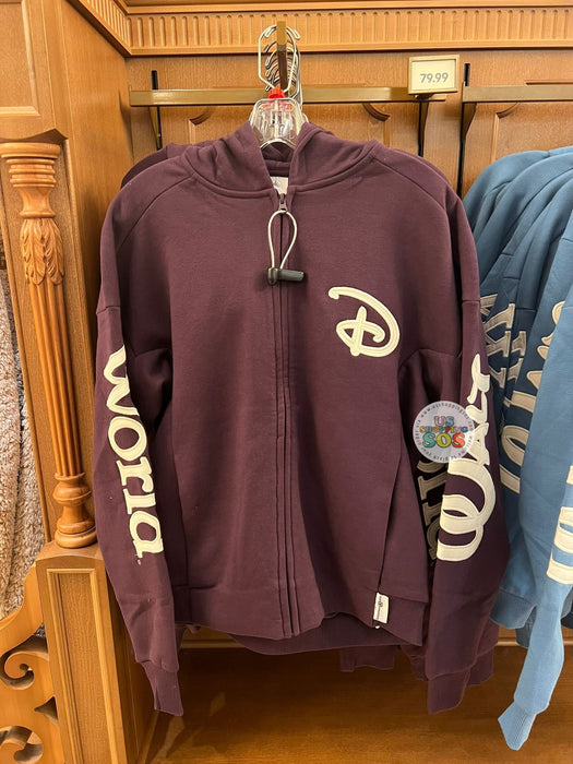 DLR/WDW - Park Logo Authentic Castle Original Dark Purple Zip Hoodie Jacket (Adult)