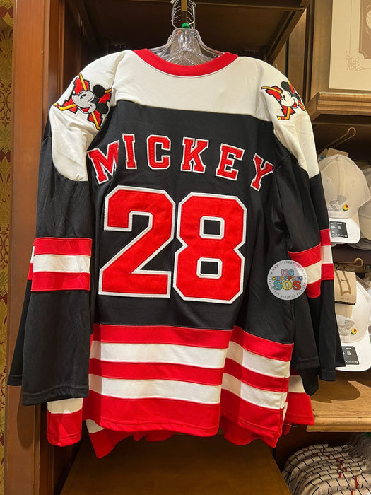 DLR/WDW - Mickey Park Logo Black/Red/White Ice Hockey Jersey (Adult)