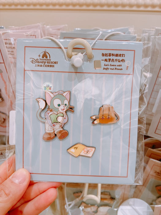 SHDL - Duffy and Friends Small Classroom Collection x Gelatoni Pin Badges Set