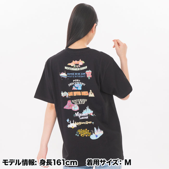 TDR - Tokyo Disney Resort "Park Map Motif" Collection - Mickey & Friends T Shirt for Adults Color Black (Release Date: July 11, 2024)