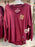 DLR/WDW - Spirit Jersey Glittery Gold Logo & Words Maroon V-Neck Pullover (Adult)