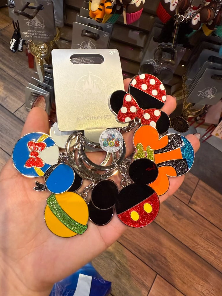 DLR/WDW - Mickey & Friends Mickey Icon Keychain Set of 5