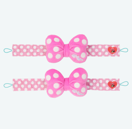 TDR - Minnie Mouse Rolka Dot Ribbon Design x Fluffy Tassels Set of 2