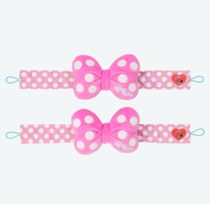 TDR - Minnie Mouse Rolka Dot Ribbon Design x Fluffy Tassels Set of 2