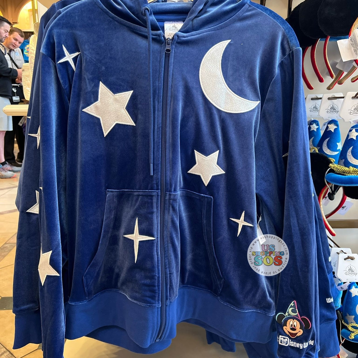 WDW - Fantasia Sorcerer Mickey - Moon & Star Blue Hoodie Jacket 
