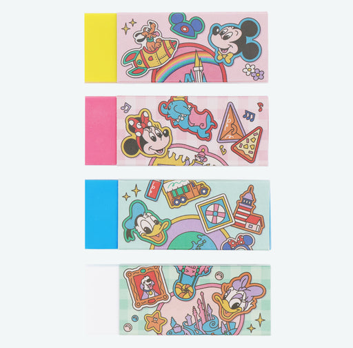 TDR - Tokyo Disney Resort "Park Map Motif" Pastel Color Collection - Pentel Ain Erasers Set of 4 (Release Date: Dec 11, 2025)