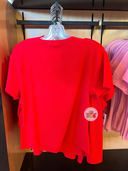 DLR/WDW - Classic Mickey Park Logo Embodied Red Top (Adult)
