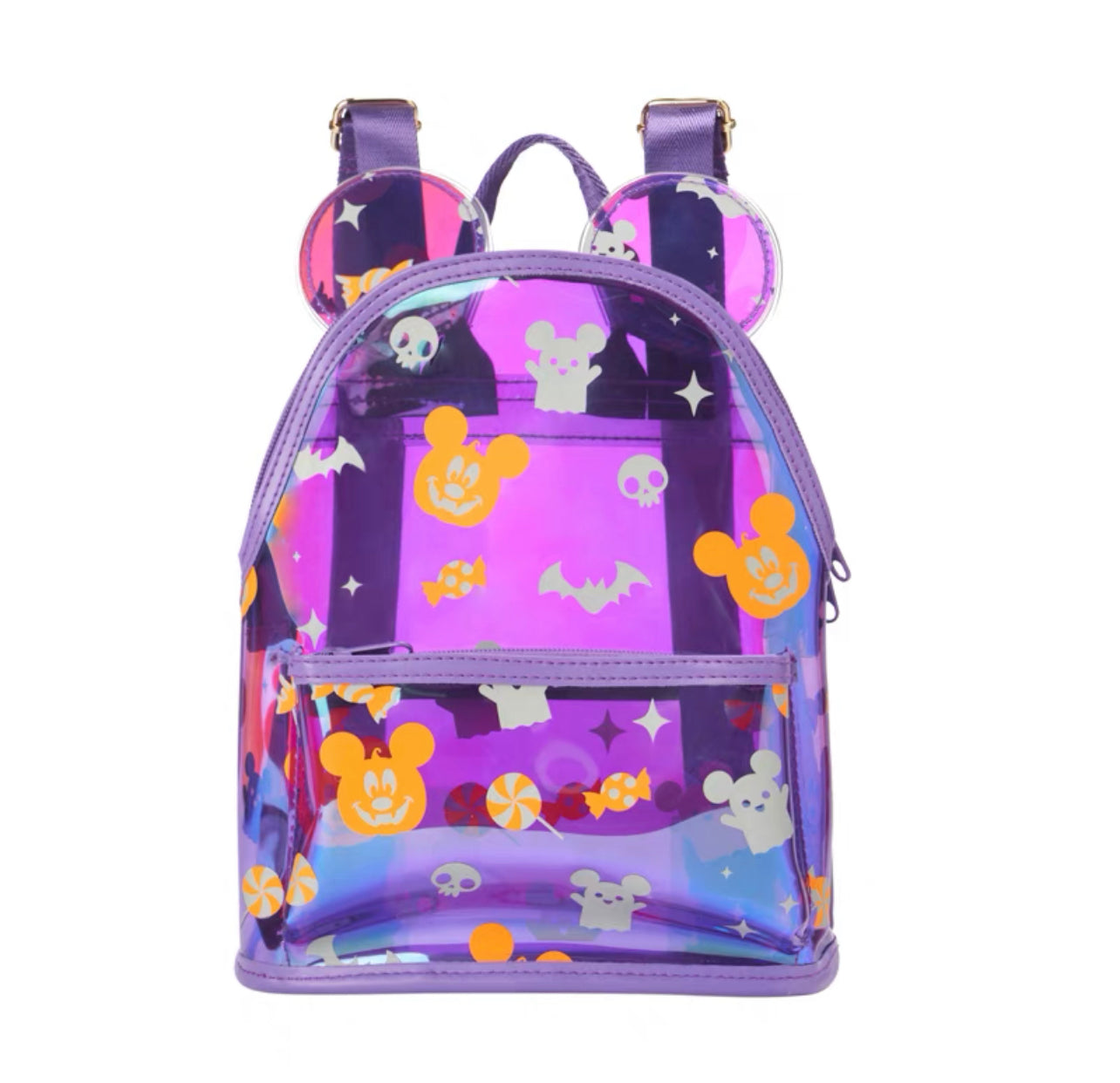 SHDL - 2023 Happy Halloween Collection - Mickey Mouse, Pumpkin Head & Ghost All Over Print Backpack (Glow in Dark)