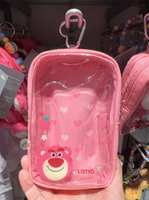 HKDL - Lotso Clear Pouch with Bag Charm