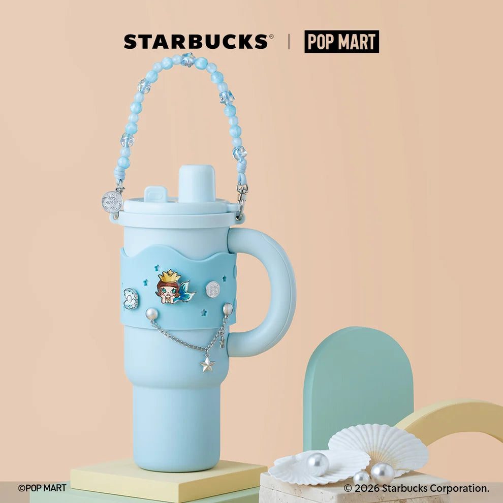 Starbucks Hong Kong - 2026 Popmart Molly Collection x 39oz Stainless Steel Tumbler w/ Strap & Removable Pins
