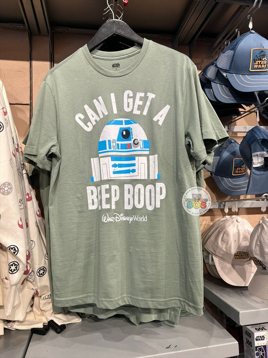 DLR/WDW - Star Wars - R2-D2 Can I Get a Beep Boop Olive Graphic Tee (Adult)