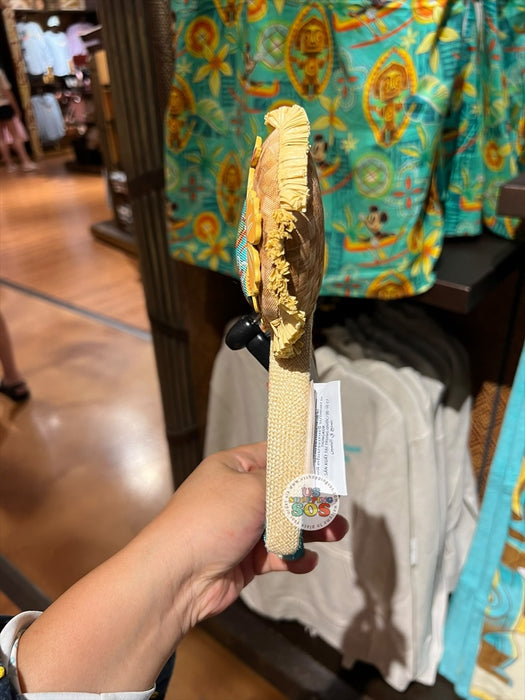 WDW - Disney’s Polynesian Village Resort 2026 - Minnie Tiki-Pattern Bow Hibiscus Straw-Style Ear Headband