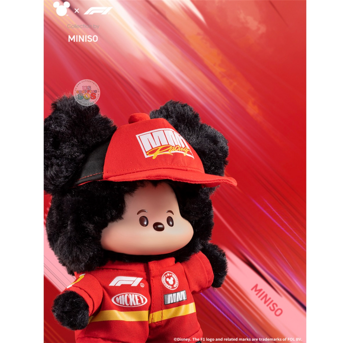 MINISO China - Disney x Formula 1 Mickey Mouse ‘Speed Life’ Vinyl Plush Keychain (Release Date: Mar 23, 2026)
