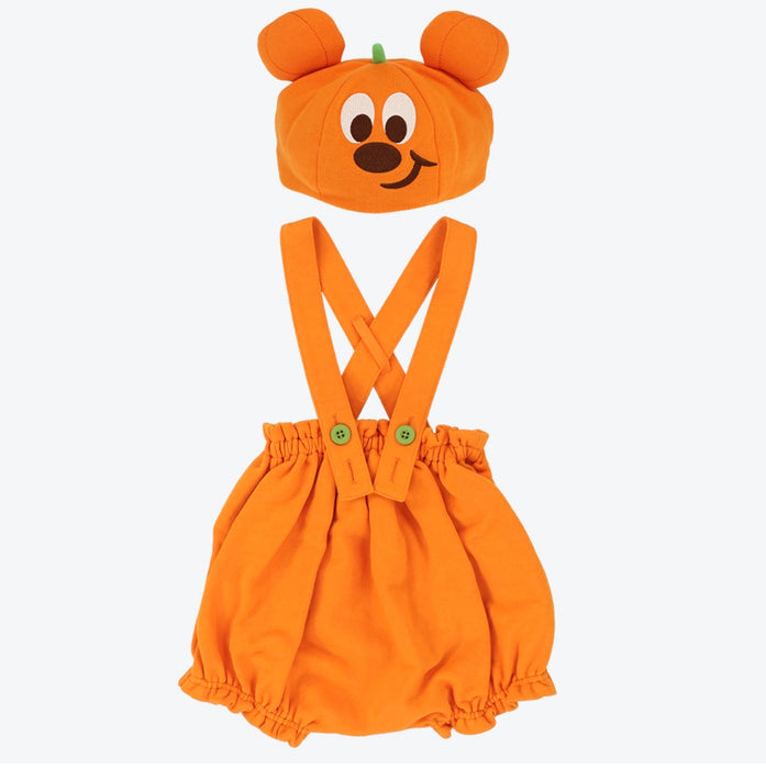 TDR - 2026 Disney Halloween x Mickey & Minnie Mouse 'Scared Ghost & Pumpkin Lantern Collection x Pumpkin Lantern Bloomers Oversalls and Hat Set for Kids (Release Date: Sept 15, 2026)
