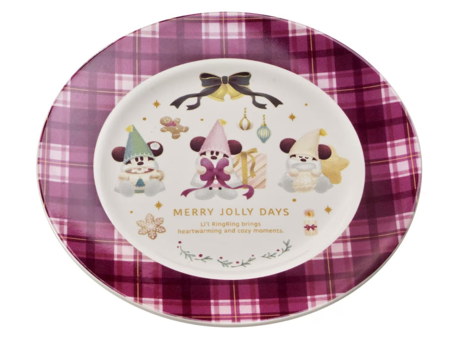 TDR - 2026 Disney Christmas Mickey Christmas Fairy "Lil Lin Lin" x Souvenir Plastic Dessert Plate (Release Date: Nov 1, 2026)