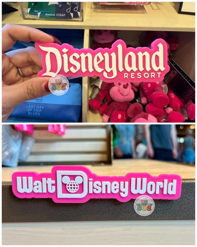 DLR/WDW - Logo Mania 2026 Fantasyland Feels - Bright Pink Park Logo Magnet