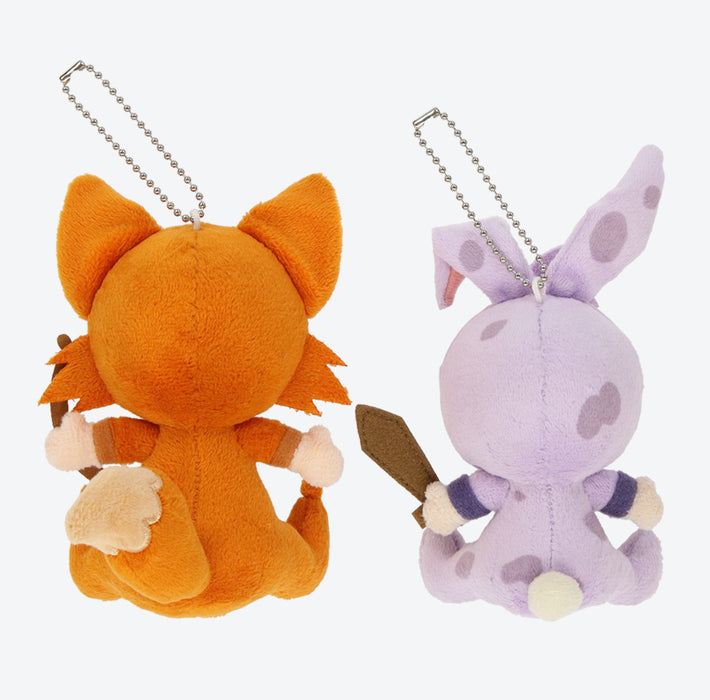 TDR - Fantasy Springs "Peter Pan Never Land Adventure" Collection x Lost Childen "Fox & Rabbit" Plush Keychains Set