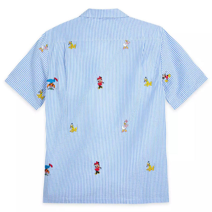 HKDS - Mickey Mouse and Friends Woven Striped Shirt for Adults