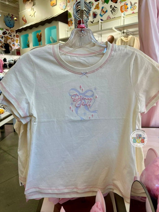 DLR/WDW - Disney Girly 2026 - Pastel Purple Ribbon White T-shirt (Adult)