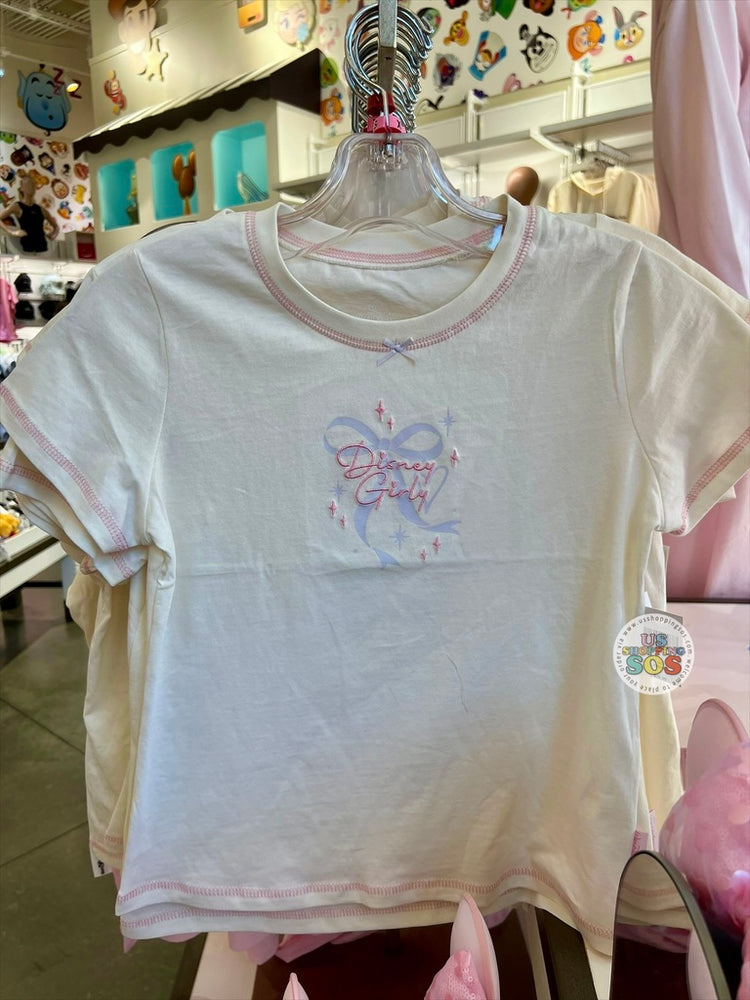 DLR/WDW - Disney Girly 2026 - Pastel Purple Ribbon White T-shirt (Adult)
