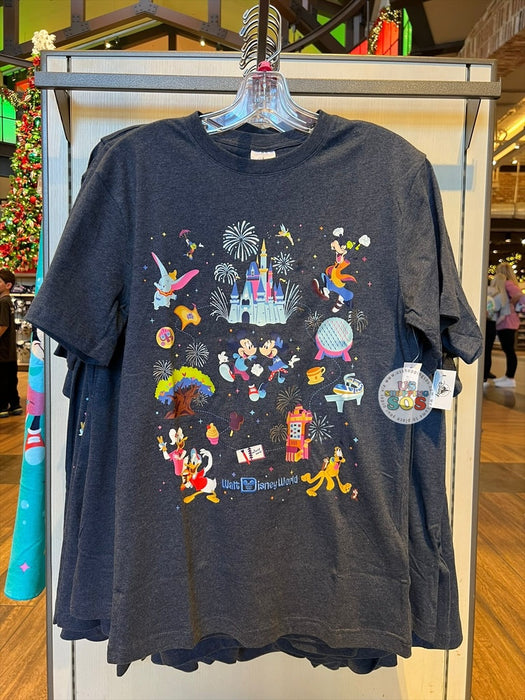 DLR/WDW - Play in the Park 2026 - Mickey & Friends Heather Navy Graphic Tee (Adult)