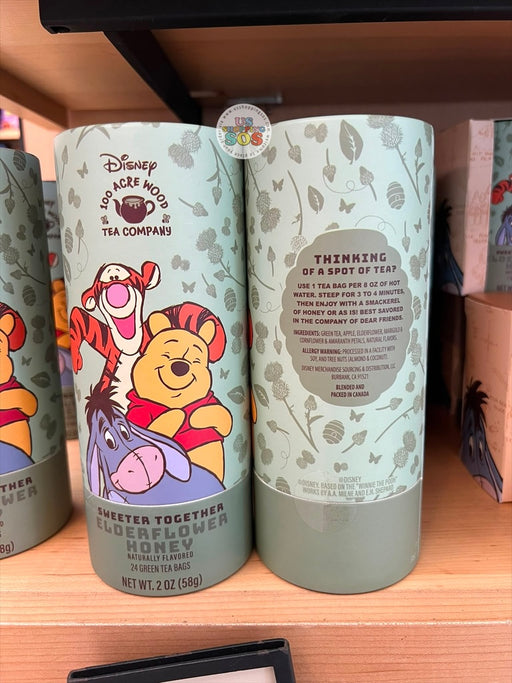 DLR/WDW - Disney 100 Acre Wood Tea Company - Pooh & Friends Sweet Together Elderflower Honey 24 Green Tea Bags
