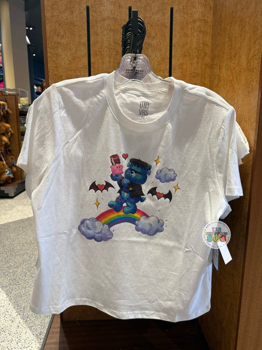 Universal Studios - Care Bears x Universal Monsters - Grumpy Bear as Frankenstein White T-shirt (Adult)
