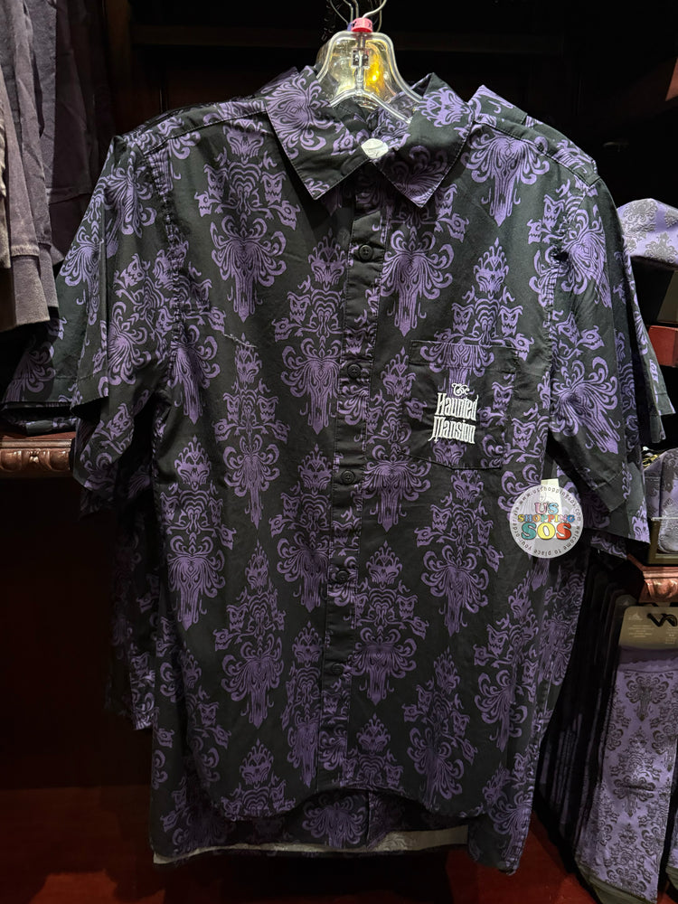 DLR/WDW - The Haunted Mansion - Wallpaper Button-Up Shirt (Adult)