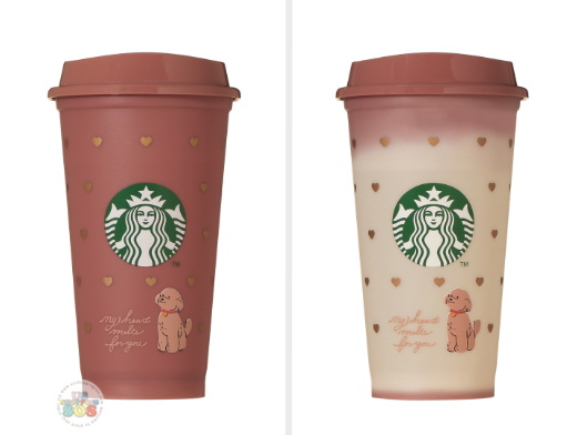 Starbucks Japan - 2026 Bitter & Sweet Collection x Valentine 2026 Color Changing Reusable Cup 473ml + Valentine 2026 Reusable Cup Drink Hole Cap Bearista (Release Date: Jan 12, 2026)