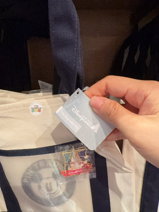 HKDL - 2026 Hong Kong Disneyland Pin Trading Tote Bag with Pin
