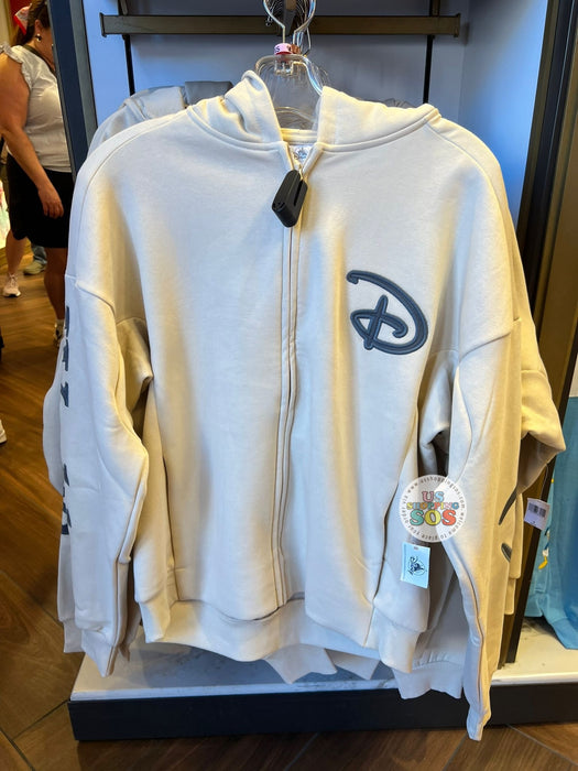 DLR/WDW - Castle Authentic Original Est Pearl Grey Hoodie Jacket (Adult)